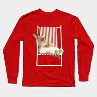 Cute Sleepy Bun Chilling with Carrot Adorable Kawaii Rabbit At the Carnival Long Sleeve T-Shirt